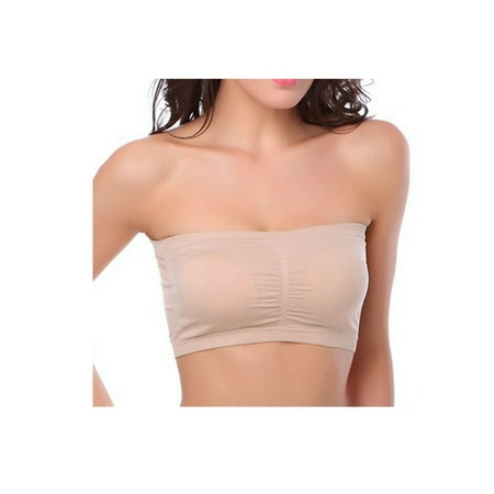 

Spring hue Women Ladies Strapless Seamless Padded Boob Bandeau Tube Tops Bra