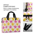 thumbnail image 4 of FORMRS 16" Laptop Bag Carrying Sleeve Case with Handle Travel Shoulder Briefcase, Yellow Pink Stars, 4 of 8