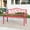 Red, variant on Summit Living Outdoor Garden Bench, Metal Patio Park Bench with Armrests for Yard, Deck, Entryway, Bronze