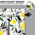 thumbnail image 5 of Kitchen Curtains 36 Inch Short - 3 Panel Set Lemon Print, Rod Pocket Window Curtains 100% Polyester, Cute Fruit Valance for Farmhouse, Cafe, Living Room, Bedroom, Easy Wash, 5 of 6