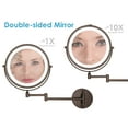 thumbnail image 3 of 7'' Wall Mounted LED Lighted Makeup Mirror - 10x/1x Magnifying Vanity Mirror 3 Tones Light 360 Swivel, Bronze Oil-Rubbed Finish, 3 of 7