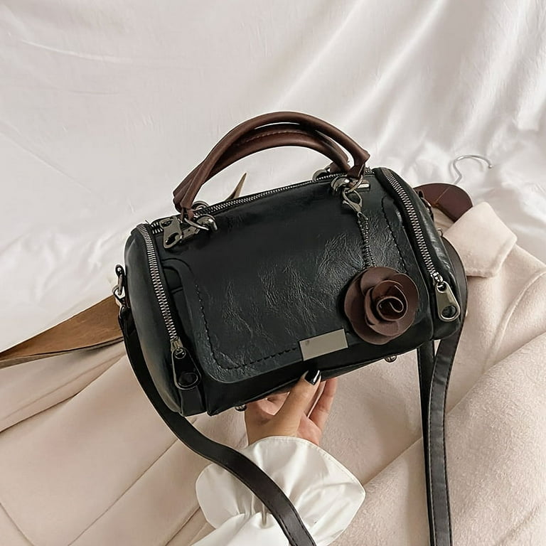 XOGNGZH Vintage Boston Handbag Large-capacity Trendy Satchel XOGNGZH Vintage Boston Handbag Large-capacity Trendy Satchel