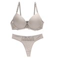 thumbnail image 2 of Censtreet Women Push Up Bras and Panty Set Plus Size Underwire Padded Bras, 2 of 3
