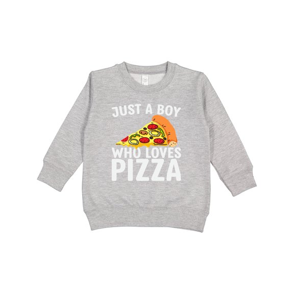 Inktastic Just a Boy Who Loves Pizza Toddler Sweatshirt