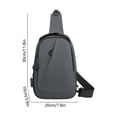 thumbnail image 3 of Bolso bandolera cruzado para hombre y mujer | Bolso de pecho informal con múltiples bolsillos | Bolso de hombro compacto para viajes, trabajo, gimnasio y actividades al aire libre, 3 of 6