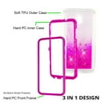 thumbnail image 4 of FIEWESEY Case for Samsung Galaxy J7 2018,3 in1 Layers Hybrid Liquid Glitter Flowing Quicksand case Clear Soft Shockproof TPU Slim Protective Cover for Samsung Galaxy J7 2018(Pink), 4 of 7