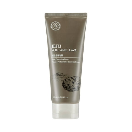 The Face Shop Jeju Volcanic Lava Cleansing Foam Face Wash, (Best Exfoliator For Flaky Skin)