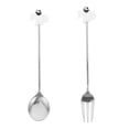 thumbnail image 1 of Miangastore 1 Set Halloween Spoon Fork Kit Stainless Steel Coffee Spoon Dessert Fork Ghost Halloween Tableware, 1 of 8