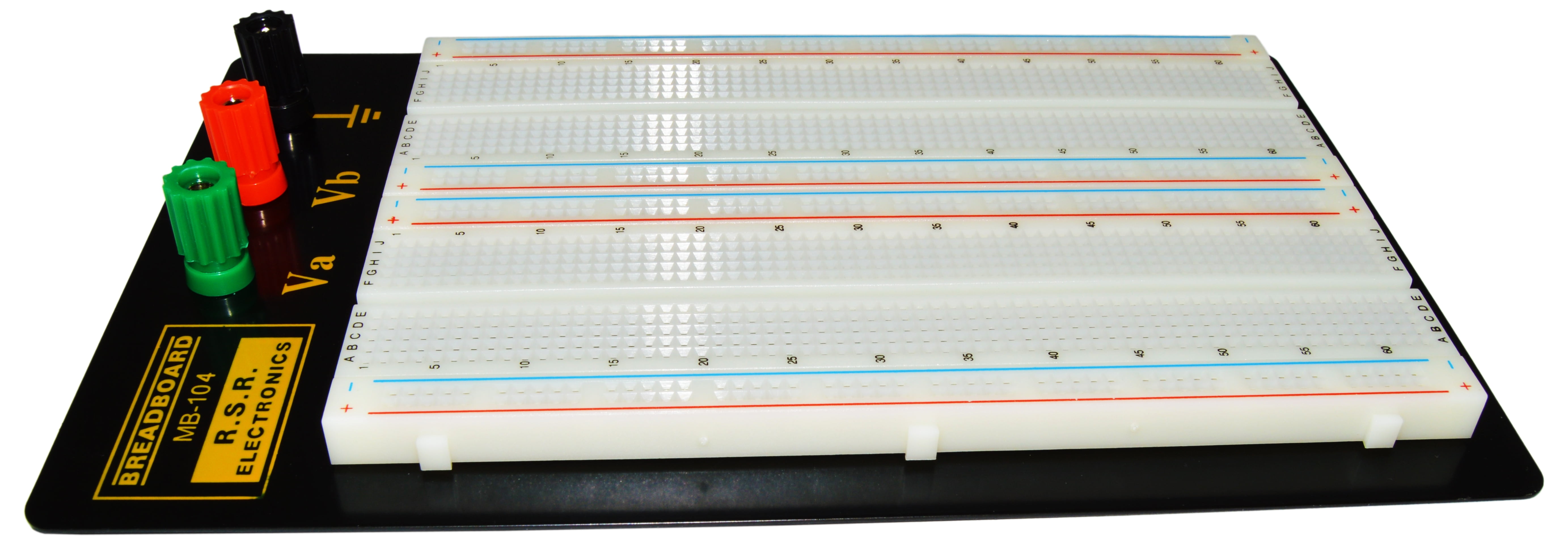 Solderless Breadboard, 1,660 Contact Points and 3 Binding Posts, 8.7" x 5.9"