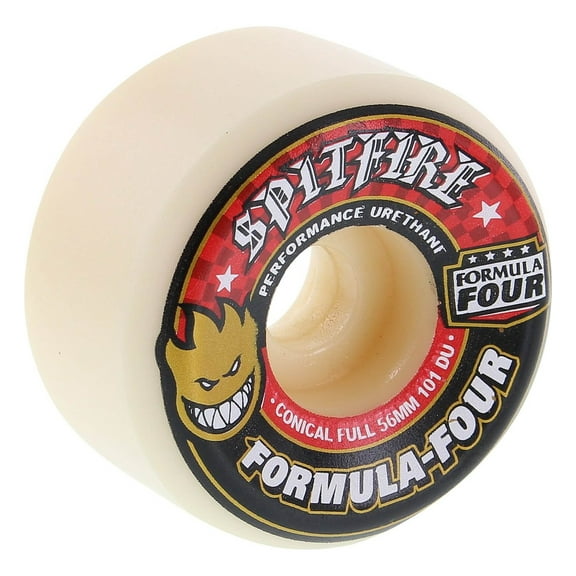 Spitfire F4 Conical Skateboard Wheels 101a 56mm White/Red