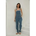 thumbnail image 2 of utcoco Women's Casual Slim Fit Solid Denim Bib Overalls, 2 of 4