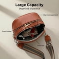 thumbnail image 4 of Bum Bags for Women Crossbody Bag, Trendy Crescent Shoulder Bags Spacious Fanny Packs Sling Bag Half Moon Purse, with Adjustable Strap, Brown, 4 of 7