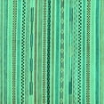 thumbnail image 1 of Ahgly Company Indoor Square Abstract Turquoise Blue Modern Area Rugs, 6' Square, 1 of 4