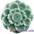 thumbnail image 6 of K-KED Burmese Jade Lotus Pendant Delicate Jewelry Necklace Jadeite Natural Green Emerald, 6 of 6