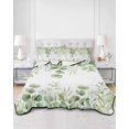 thumbnail image 3 of Quilts Queen Size, Sage Green Eucalyptus Soft Comforter Bedding Set for Bed, Spring Summer Farmhouse Leaves Lightweight Quilted Bedspread with Pillow Cover(2 Pieces) for All Season, 90x96 Inch, 3 of 6