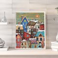 thumbnail image 2 of Cuadros Decorativos Kit de pintura al óleo de pueblo de nieve sin marco por números DIY dibujo hecho a mano sobre lienzo Ehuebsd Nuevos Originales, 2 of 8