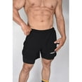 thumbnail image 7 of Exxact Sports 2 in 1 Shorts Men - Athletic Shorts with Compression Liner Men, Dry Fit Running Shorts with Phone Pocket (Black, AS), 7 of 7