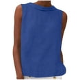 thumbnail image 1 of Vestidos Casuales Para Mujer, Blusas De Mujer De Moda Camisetas sin mangas informales de verano para mujer, camisetas holgadas con cuello cuadrado y pliegues, 1 of 6