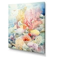 thumbnail image 2 of Designart "Soft Hues Coral Watercolor III" Coastal Coral Under Water Canvas Art Print, 2 of 7
