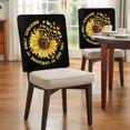 thumbnail image 3 of YOU ARE MY SUNSHINE Dining Chair Back Cover Only, Summer Sunflowers Golden Gradient Butterflies Set of 6 Chair Back Covers, Removable Washable for Dining Room, Banquet & Holiday Decoration, 3 of 9