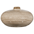 thumbnail image 1 of Bouclair Medium Brown Ceramic Mini Ribbed Table Vase 5.25 X 3 in (13.34 X 7.62 cm), 1 of 2
