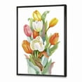 thumbnail image 3 of Designart 'Blooming Orange and White Tulips Flower' Traditional Framed Canvas Wall Art Print, 3 of 5