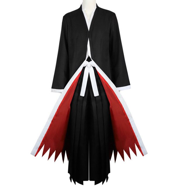 Disfraz de Cosplay de Anime Bleach Kurosaki Ichigo, capa negra samurái, bata, Kimono, conjuntos de pantalones, ropa de fiesta de Navidad y Halloween