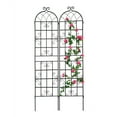 thumbnail image 4 of High Climbing Plants Support Rose Arch Outdoor, Metal Garden Trellis Black, 4 of 7