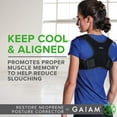 thumbnail image 3 of Gaiam Restore Posture Corrector for Women & Men - Neoprene Back Straightener Adjustable Straps Compact Brace Support for Clavicle, Neck, Shoulder, Invisible, 3 of 6