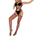 thumbnail image 1 of Gibobby Conjunto ropa interior mujer Conjunto de Lencería Sexy para Mujer Sexy Conjunto de Bralette de Encaje Cruzado Conjunto de Brasier y Bragas(Negro, Talla única), 1 of 5