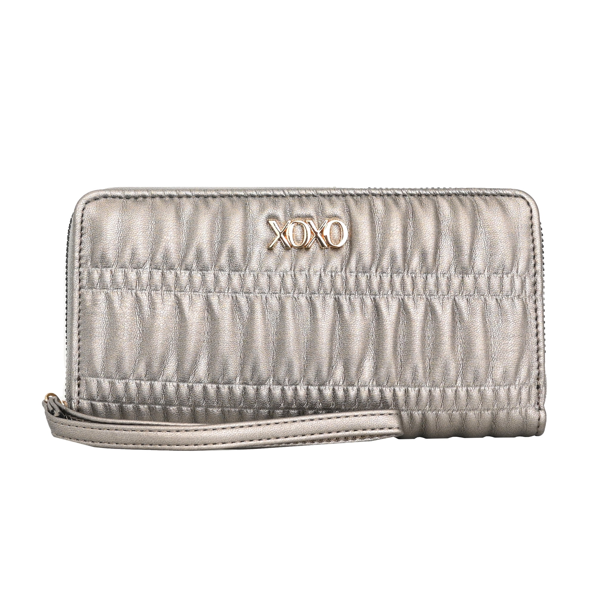 XOXO Women's Zip Around Wristlet Wallet - Card Holders, 2 Cash Pockets and Phone Slot