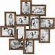 thumbnail image 1 of SONGMICS Collage de Marco para 12 Fotos de 10 x 15 cm, Juego de Marcos Montados en la Pared, MDF, Tapa de Cristal, Marrón Rústico, 1 of 6