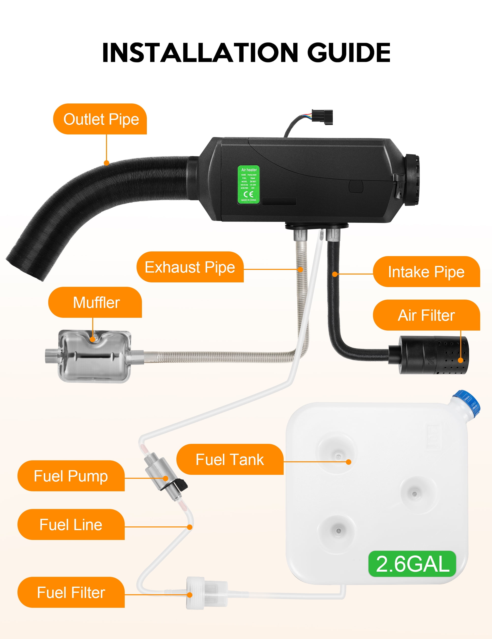 Fuel Line Diesel Air Heater Installation Air Heater Fuel Pump