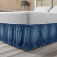 thumbnail image 1 of Blue Paisley Bed Skirt, Rhythmic Buta Motifs Curvy Elements Floral Like Sketch Pattern, Elastic Bedskirt Dust Ruffle Wrap Around for Bedding Decor, 4 Sizes, Violet Blue Blue Grey, by Ambesonne, 1 of 2