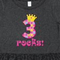 thumbnail image 4 of Inktastic 3rd Birthday Rocks Princess 3 Year Old Girls Toddler Dress, 4 of 5