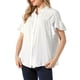thumbnail image 4 of INSPIRAR CHIC Blusas de Manga Rizada Texturizadas de Botón Casual para Mujeres XL Blancas, 4 of 6