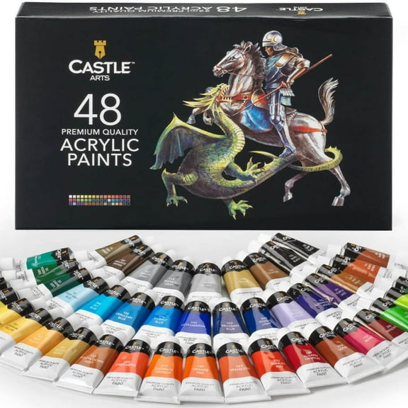 Castle Art Supplies 48 x 22ml Acrylic Paint Set All-inclusive Set (48 Pack)