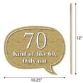thumbnail image 5 of Big Dot of Happiness Funny Adult 70th Birthday - Gold - Birthday Party Photo Booth Props Kit - 10 Piece, 5 of 5
