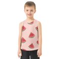 thumbnail image 2 of Watermelon Slices on Pink Background Vest Undershirt Tank Top Sleeveless Quick Dry L, 2 of 7