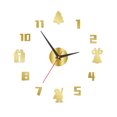 thumbnail image 1 of Reloj de pared navideño 3D que brilla en la oscuridad, acrílico sin marco, silencioso, para el hogar, la oficina, el dormitorio, la sala de estar, reloj analógico digital, decoración., 1 of 8