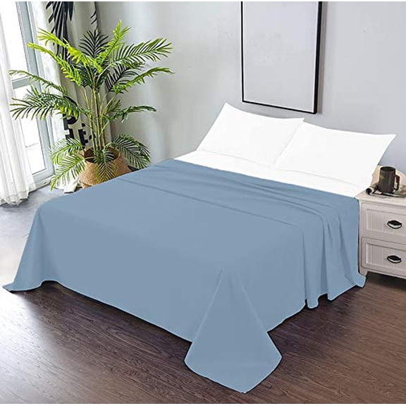 100% Cotton Double Bedsheets King Size - 108 X 108 Inches, Grey | 750 Thread Count Sateen Finish Luxuries - Ideal For Guest Room, Hotel Quality | 1 Piece Bed Sheet