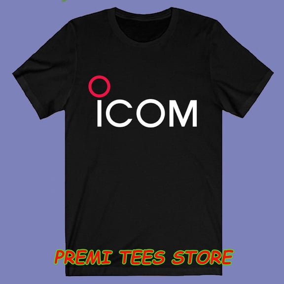 Icom Ham Radio Men's Black T-shirt Size S-3XL