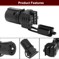 thumbnail image 2 of XUKEY 7 Way Round to 4 Pin 5 Pin Flat Trailer Wire Light Adapter RV Plug Tow Connector, 2 of 9