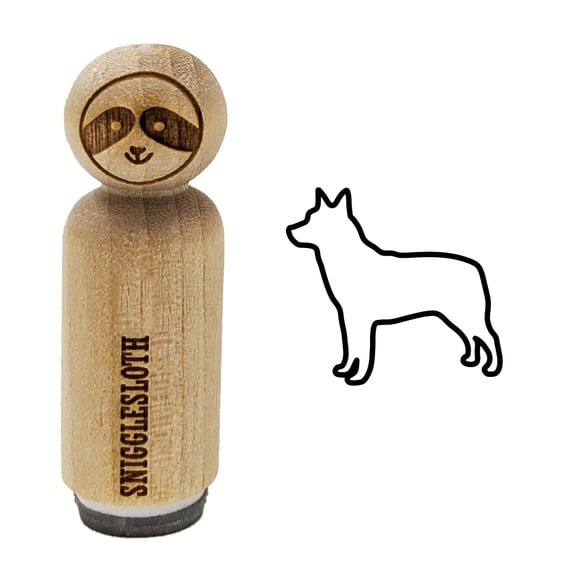 Australian Cattle Dog Outline Rubber Stamp for Scrapbooking Crafting Stamping - Mini 1/2 Inch