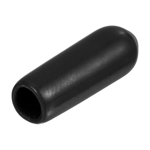 Uxcell 25pcs Rubber End Caps 3/16"(4mm) ID Vinyl Round End Cap Cover Black