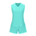 thumbnail image 4 of Aueoeo Women Casual 2 Piece Outfits Lightweight Flowy Sleeveless Tops Loose Shorts with Pockets Tracksuit Summer Matching Set, 4 of 6
