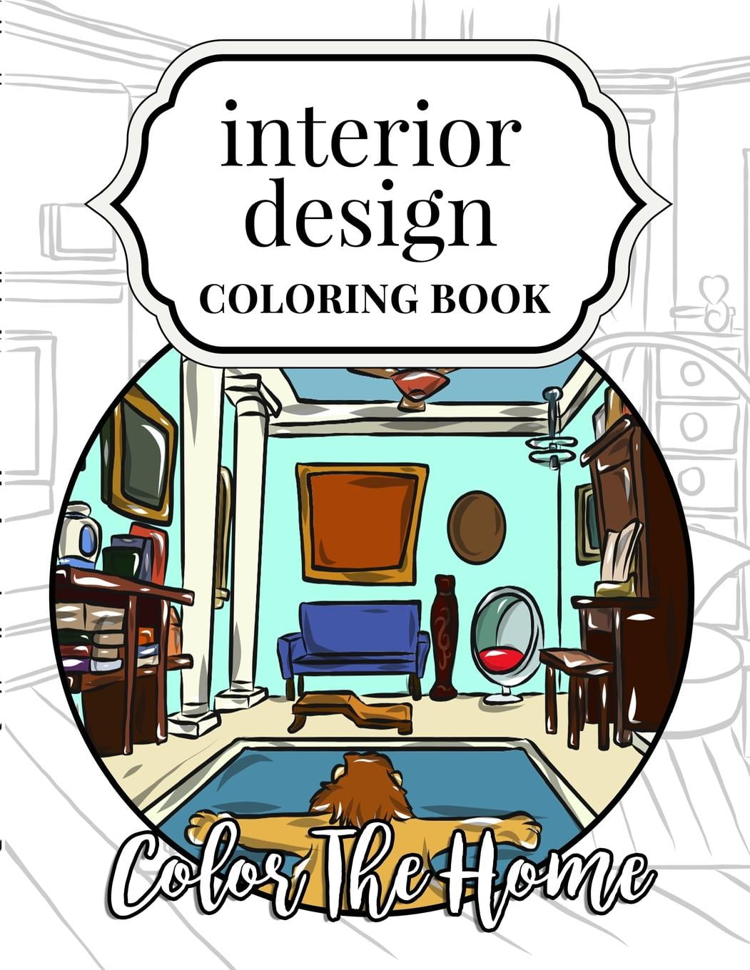 Interior Design Coloring Book Color The Home Walmart Com
