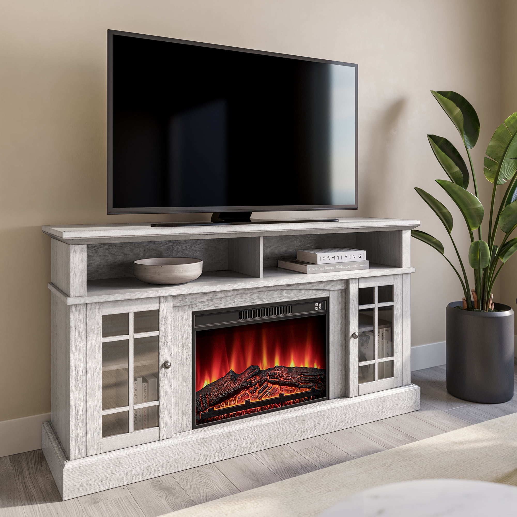 Buy Belleze Fireplace TV Stand Entertainment Center Sargent