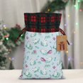 thumbnail image 5 of Rocae Rabbit And Butterfly Print Christmas Drawstring Linen Gift Bag with Drawstrings Treat Bag Goody Present Bags for Christmas Party Favor, 5 of 8
