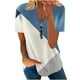 thumbnail image 2 of Fiudx Camisas para Mujer Blusa Superior con Estampado de Manga Corta y Cuello En V, Cómoda E Informal, a La Moda para Mujer, 2 of 5